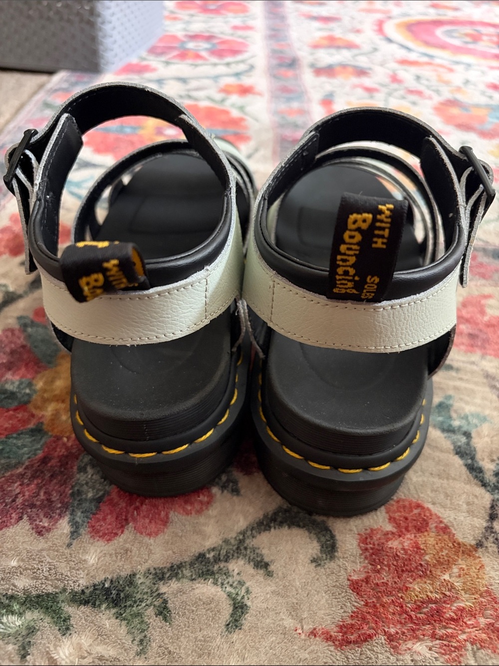 US Size 11 Dr. Martens Mint Green Vegan Leather Multi-Strap Platform Sandals - Picture 3 of 3